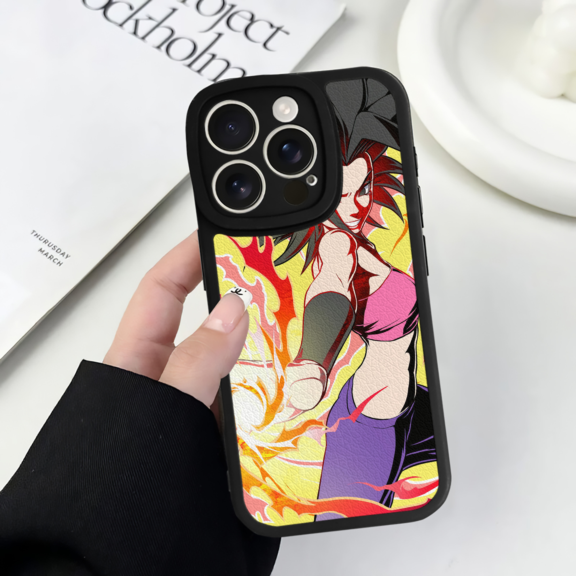 （画像用） ドラゴンボール DRAGON BALL 【iPhone 16シリーズ対応】シリコンスマホケース（レザー調） 材質：シリコン